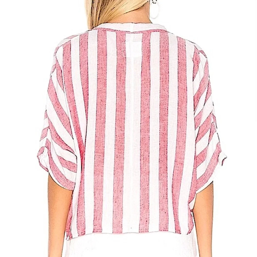 NWOT RAILS Thea Tie Front Button Up in Seville Stripe - Picture 7 of 16